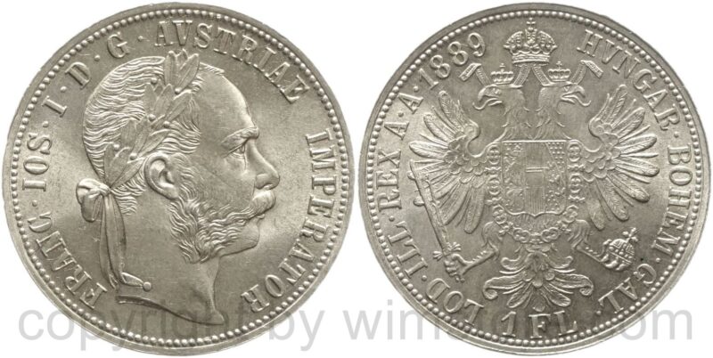 franz josef i., 1 gulden 1889, silber, st franz josef i., 1 gulden 1889, silber, st