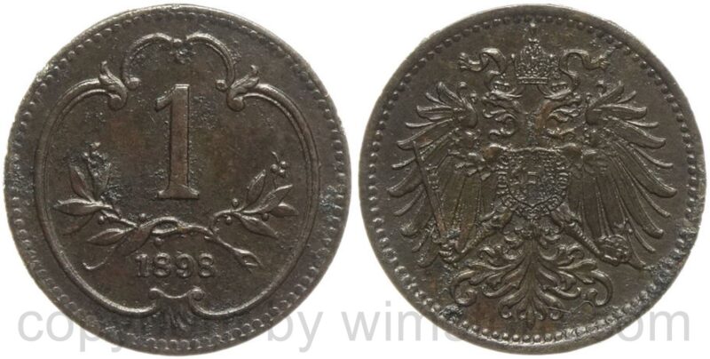 franz josef i., 1 heller 1898, kupfer, ss franz josef i., 1 heller 1898, kupfer, ss