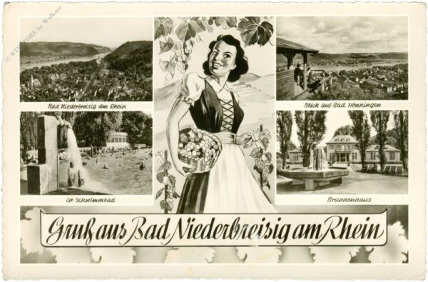 bad breisig, gruss aus bad niederbreisig, multiansicht