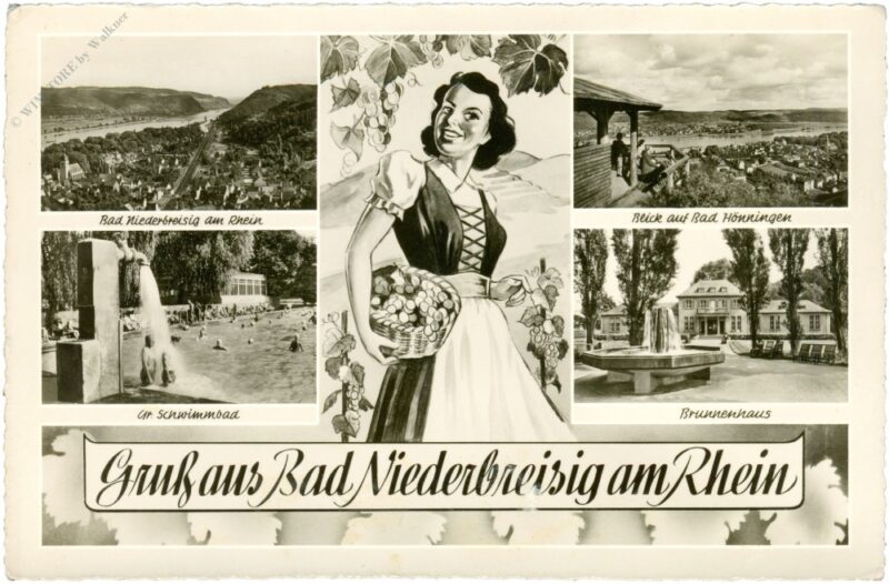 bad breisig, gruss aus bad niederbreisig, multiansicht bad breisig, gruss aus bad niederbreisig, multiansicht
