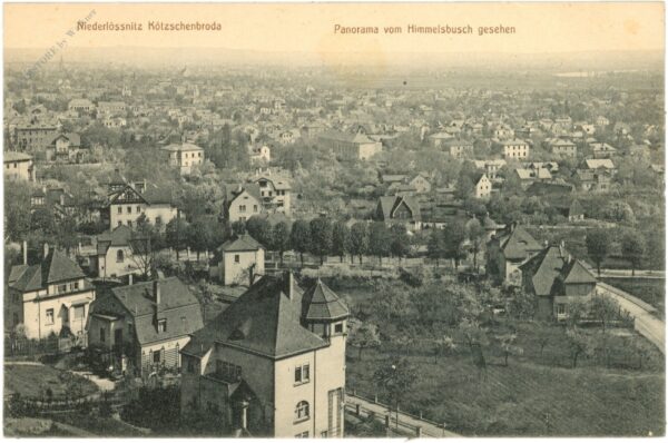 radebeul, niederlössnitz, kötzschenbroda, panorama vom himmelsbusch gesehen