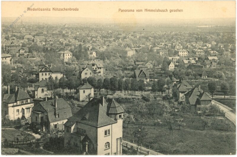 radebeul, niederlössnitz, kötzschenbroda, panorama vom himmelsbusch gesehen radebeul, niederlössnitz, kötzschenbroda, panorama vom himmelsbusch gesehen