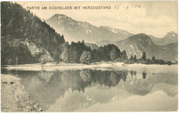 kochel, partie am kochelsee mit herzogstand