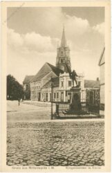 mittenwalde i.m., kriegerdenkmal mit kirche