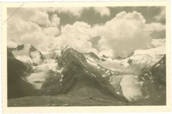 obergurgl, blick von der hohen mutt auf den gaisberg und rotmoos gletscher