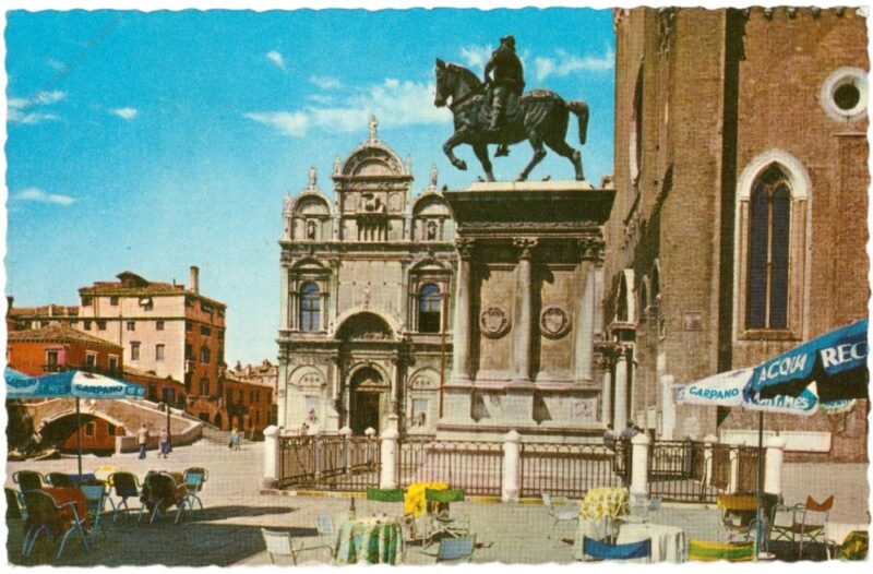 venedig, standbild des colleoni venedig, standbild des colleoni