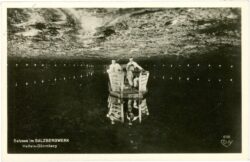 hallein, dürrnberg, salzsee im salzbergwerk