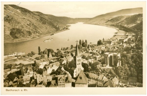 bacharach am rhein, ortsansicht