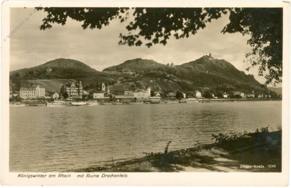 königswinter am rhein, mit ruine drachenfels