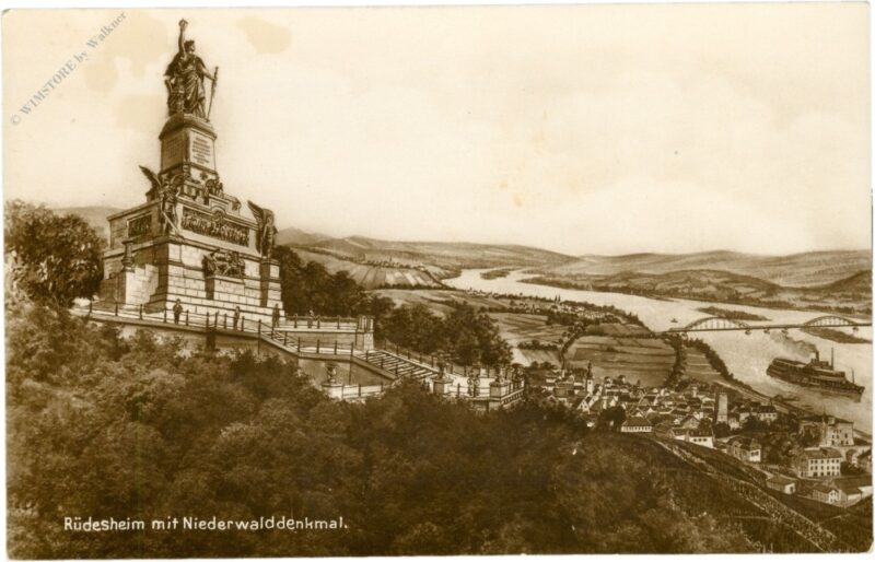 rüdesheim, mit niederwalddenkmal rüdesheim, mit niederwalddenkmal