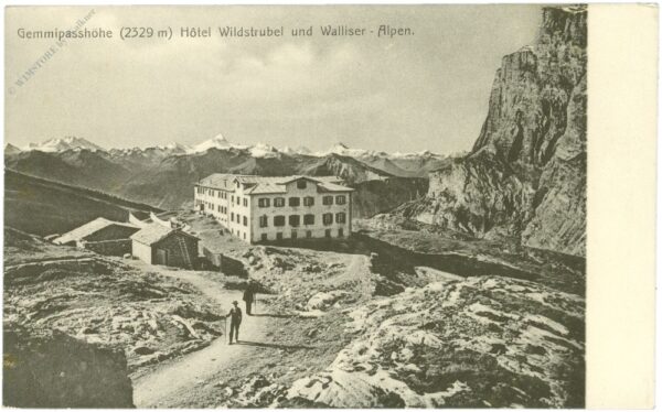 gemmi, gemmipasshöhe,, hotel wildstrubel und walliser alpen