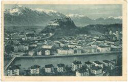salzburg, ansicht mit festung