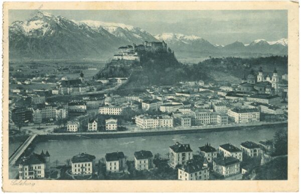 salzburg, ansicht mit festung