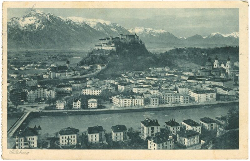 salzburg, ansicht mit festung
