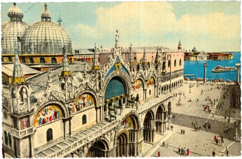 venedig, kleiner platz und st. georg insel