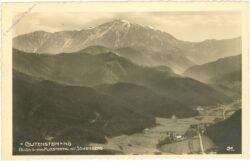 gutenstein, blick in das klostertal mit schneeberg