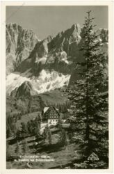dachstein, austriahütte mit dachstein und dirndlsüdwand