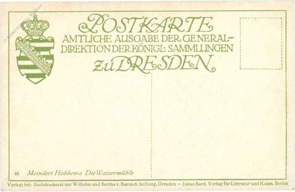hobbema, meindert: die wassermühle