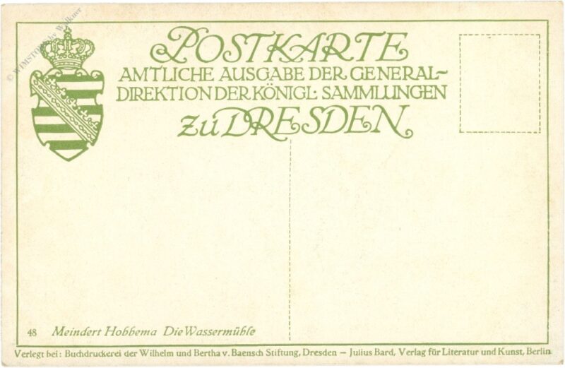hobbema, meindert: die wassermühle