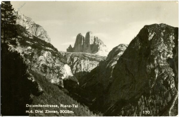 dolomiti, dolomitenstrasse, rienz tal m.d. drei zinnen