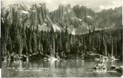 dolomiti, lago di carezza verso latemar
