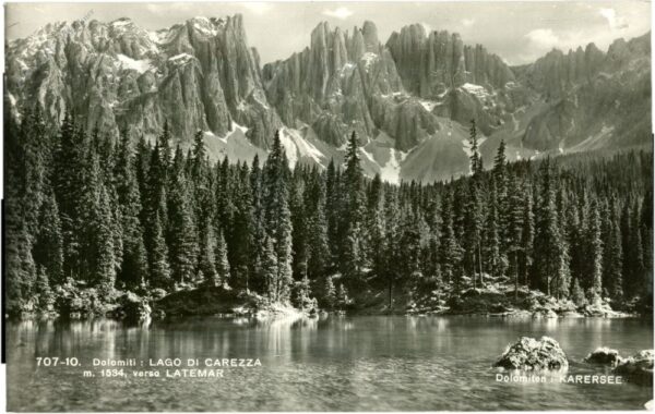 dolomiti, lago di carezza verso latemar