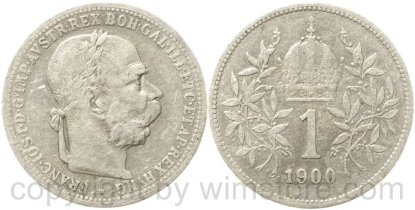 franz josef i., 1 krone 1900, silber, ss franz josef i., 1 krone 1900, silber, ss