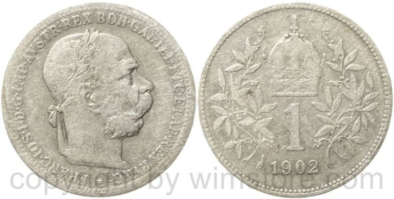 franz josef i., 1 krone 1902, silber, s ss franz josef i., 1 krone 1902, silber, s ss