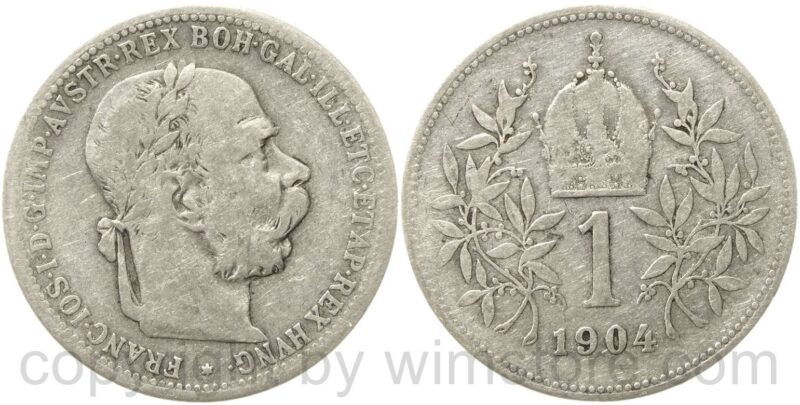 franz josef i., 1 krone 1904, silber, s ss franz josef i., 1 krone 1904, silber, s ss