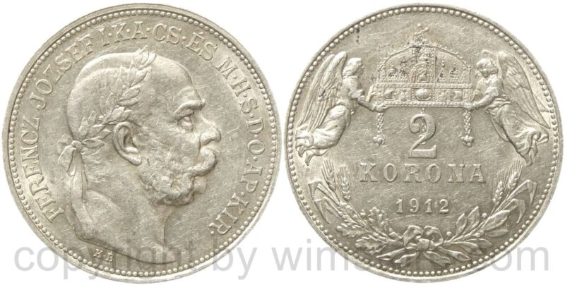 franz josef i., 2 korona 1912 kb, silber, vz franz josef i., 2 korona 1912 kb, silber, vz