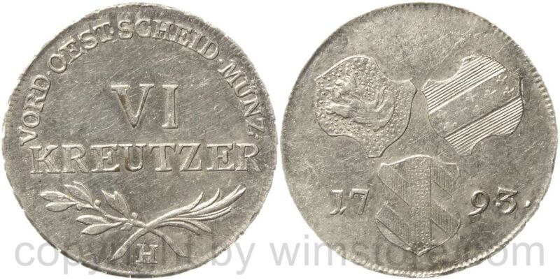 franz ii./i., 6 kreuzer (vi kreuzer) 1793 h, günzburg, silber, vz st franz ii./i., 6 kreuzer (vi kreuzer) 1793 h, günzburg, silber, vz st