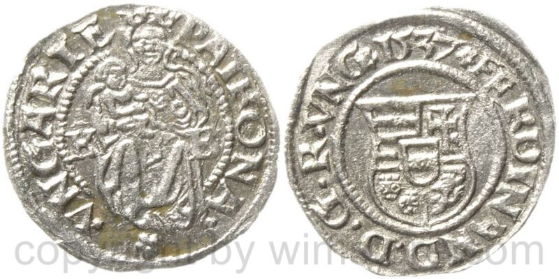 ferdinand i. 1519 1564, denar 1537 kb, hus 935, silber, vz ferdinand i. 1519 1564, denar 1537 kb, hus 935, silber, vz