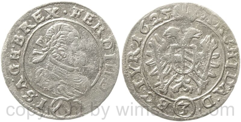 ferdinand ii. 1619 1637, groschen 1625 wien, her 1038, silber, ss vz ferdinand ii. 1619 1637, groschen 1625 wien, her 1038, silber, ss vz
