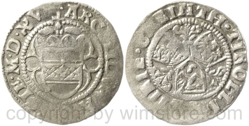 maximilian i., 1/2 batzen, wien, silber, ss, prägeschwächen maximilian i., 1/2 batzen, wien, silber, ss, prägeschwächen