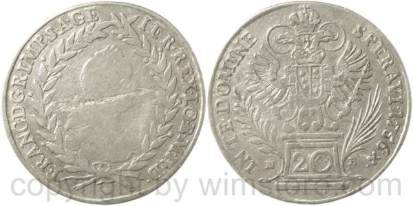 franz von lothringen 1745 1765, 20 kreuzer 1762 nb, nagybanya, silber, s, sf.