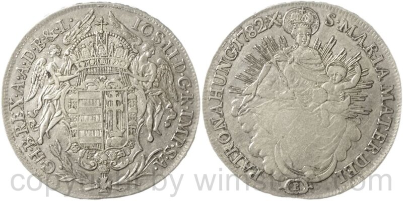 josef ii. 1780 1790, alleinregent, 1/2 madonnentaler 1788 b, kremnitz, silber, ss josef ii. 1780 1790, alleinregent, 1/2 madonnentaler 1788 b, kremnitz, silber, ss