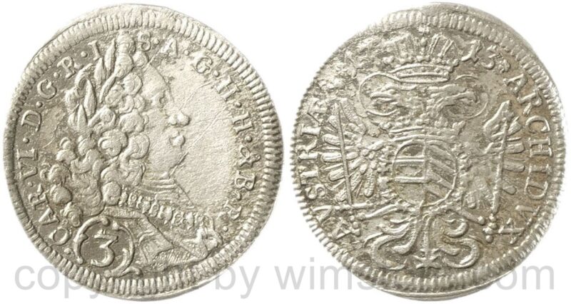 karl vi. 1711 1740, groschen (3 kreuzer) 1713 münchen, silber, ss vz, legierungsfehler karl vi. 1711 1740, groschen (3 kreuzer) 1713 münchen, silber, ss vz, legierungsfehler