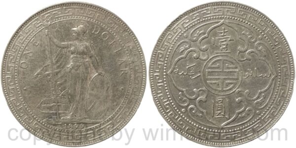british indien, trade dollar 1899, ss vz british indien, trade dollar 1899, ss vz
