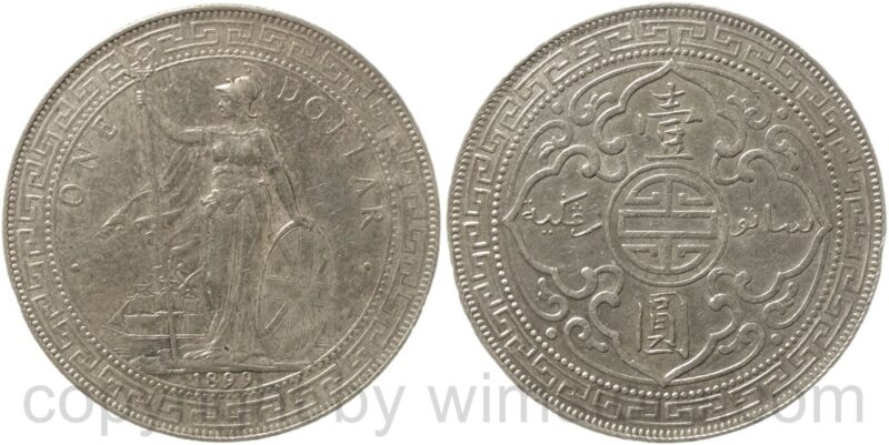 british indien, trade dollar 1899, ss vz british indien, trade dollar 1899, ss vz