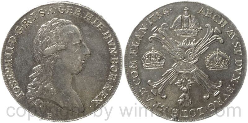josef ii. 1765 1790, kronenthaler 1784 b, ss vz, entfernter henkel josef ii. 1765 1790, kronenthaler 1784 b, ss vz, entfernter henkel