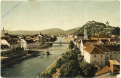 ak100043a Graz, mit den 3 Brücken