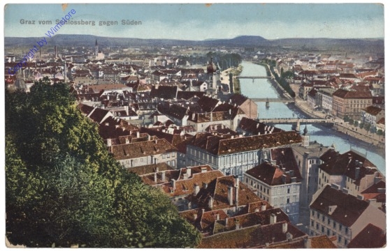 Graz, vom Schlossberg gegen Süden