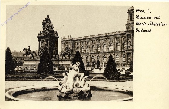 ak100053 Wien 1, Museum mit Maria Theresia-Denkmal