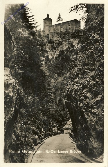 Gutenstein, Lange Brücke mit Burgruine
