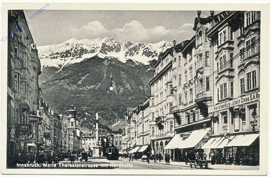 Innsbruck, Maria Theresienstrasse mit Nordkette