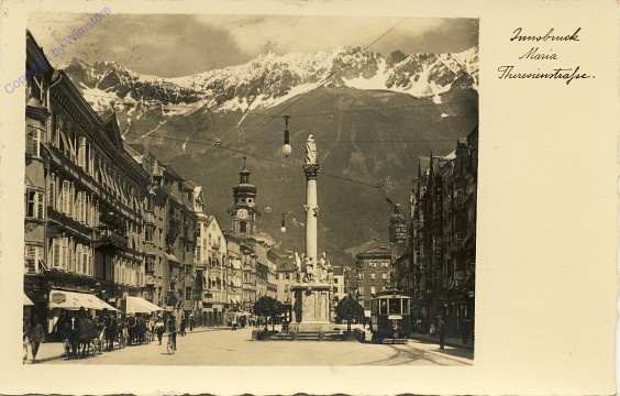 Innsbruck, Maria Theresienstrasse mit Nordkette