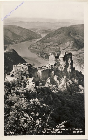 Aggstein a.d. Donau, Ruine von oben