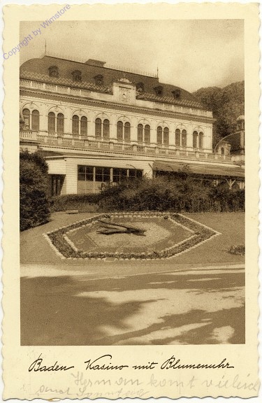 Baden, Casino mit Blumenuhr