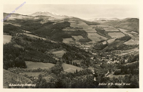 Edlitz, gegen Hochegg, Schneeberg