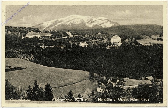 Grimmenstein, Heilstätte mit Schneeberg